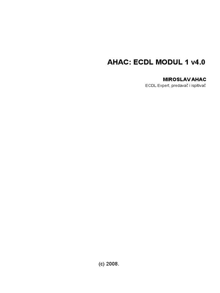 Ahac Ecdl Modul1 PDF | PDF