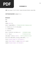 AIM: To Design of LPC Filter Using Levinson-Durbin Algorithm