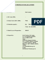 Solar Lantern Project Profile