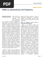 Habit as Automaticity
