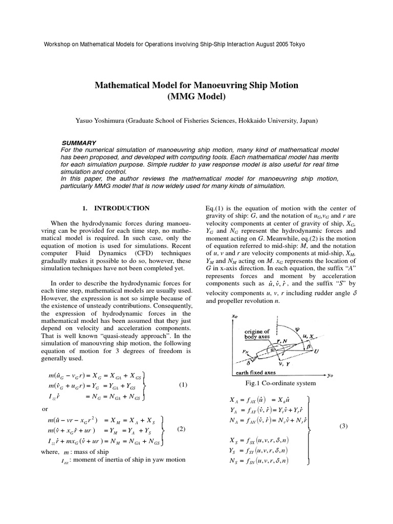 MMG Model | PDF | Propeller | Fluid Dynamics