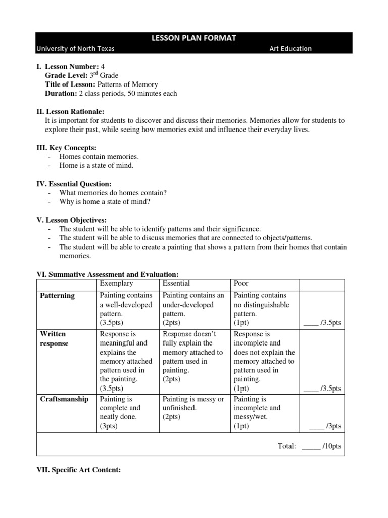 Lesson Plan 4 Revised | PDF | Design | Learning