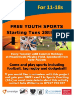 Speedwell Meadowvale Youth Sports Poster Summer 2015