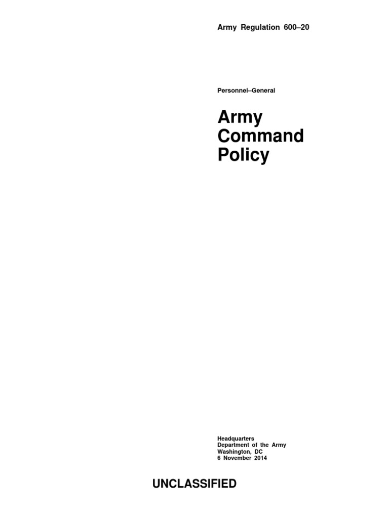Army Command Policy | PDF | Sergeant | Warrant Officer (United States)