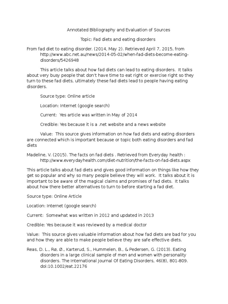 Annotated bibliography format image