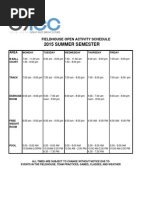 Fieldhouse Activity Schedule-Summer15