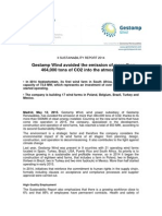 Gestamp Wind avoided the emission of more than 464,000 tons of CO2 into the atmosphere