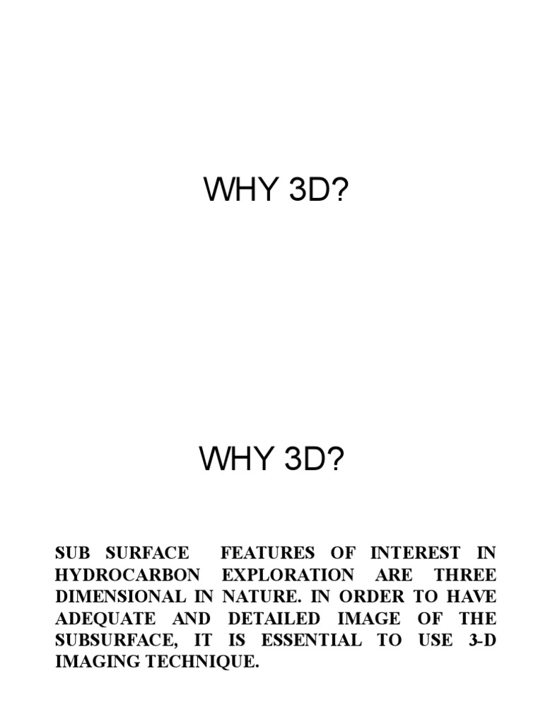 Importance of 3D Seismic Techniques | PDF | Petroleum Reservoir ...