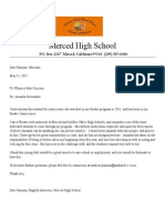 Merced High School: P.O. Box 2167 Merced, California 95344 (209) 385-6466