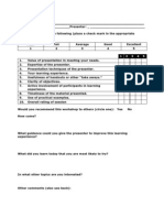 Generic Workshop Evaluation Form