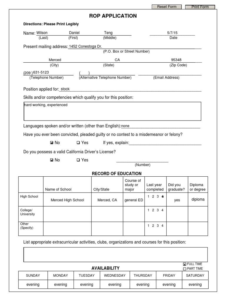 Rop Application | PDF