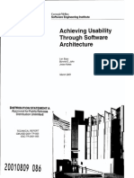 Achieving Usability Through Software Architecture
