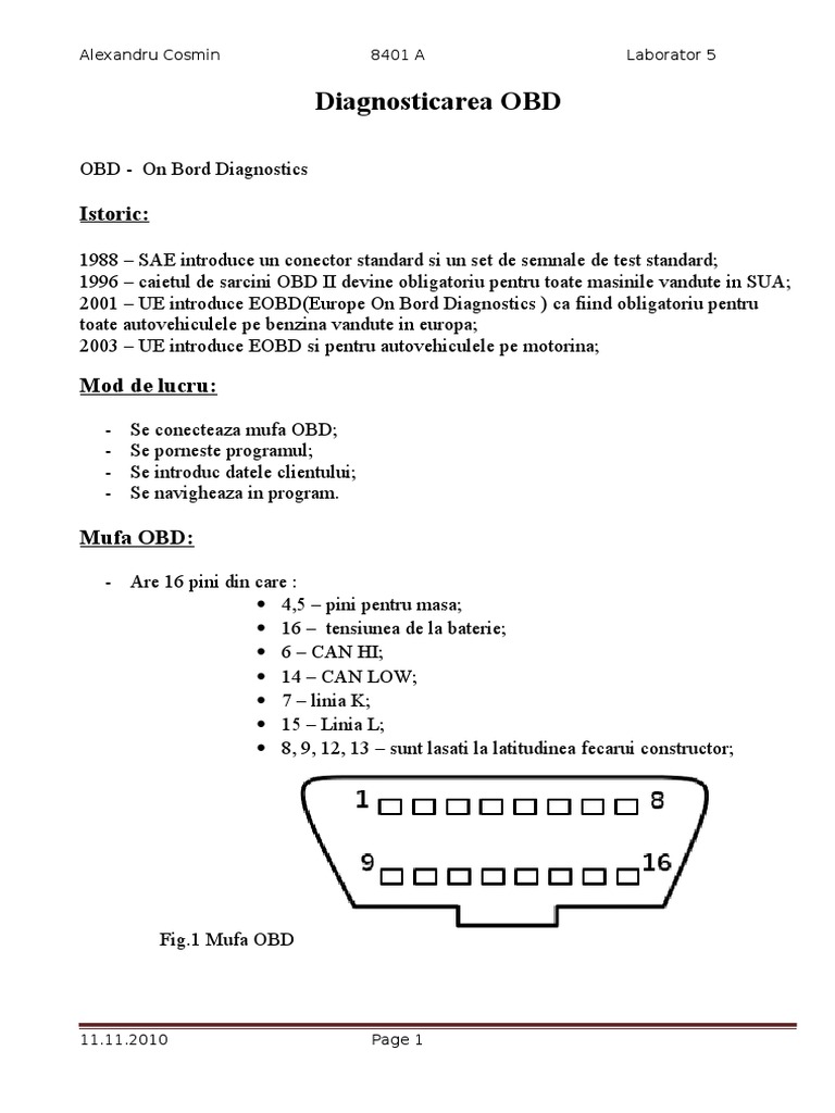 Diagnosticarea OBD | PDF