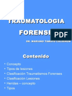 Traumatología forense: clasificación y tipos de lesiones