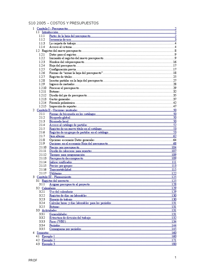 Manual de S10 Costos y Presupuestos | PDF | Ventana (informática ...