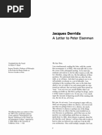 Derrida, J - Letter to Peter Eisenman, (1990) 12 Assemblage 6