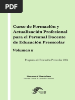 Curso de Formación y Actualización Profesional Docente de Educación Preescolar - Volúmen2