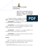 016-2009 Regulamenta Pagamento de Bolsa para Alunos Aprovados em Seleção Anual Do Pibic
