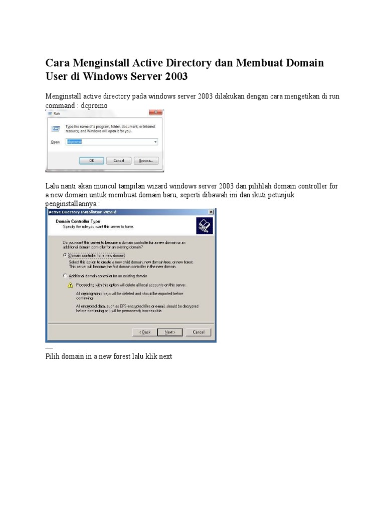 Cara Menginstall Active Directory Dan Membuat Domain User Di Windows ...
