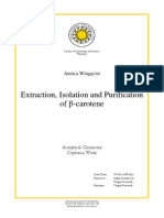 Isolation of B-Carotene From Carrot PDF