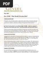 Dow 18,000 - What Should I Do About Risk?! - Gevers Wealth Management LLC - May 2015 