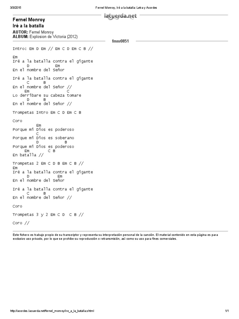 Letra y acordes de 