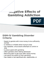Negative Effects of Gambling Addiction: Elizabeth Kurtz Block 1 1 June 2012