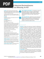 Effectiveness of Nebulized Beclomethasone