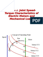 Joint Speed-Torque Characteristics of Electric Motors and Mechanical Loads