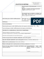 Formulario Solicitud Arbitraje Crecig