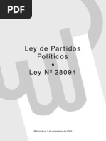 Download Ley N 28094 Ley de Partidos Polticos  by Palabra Incomprendida SN26514785 doc pdf