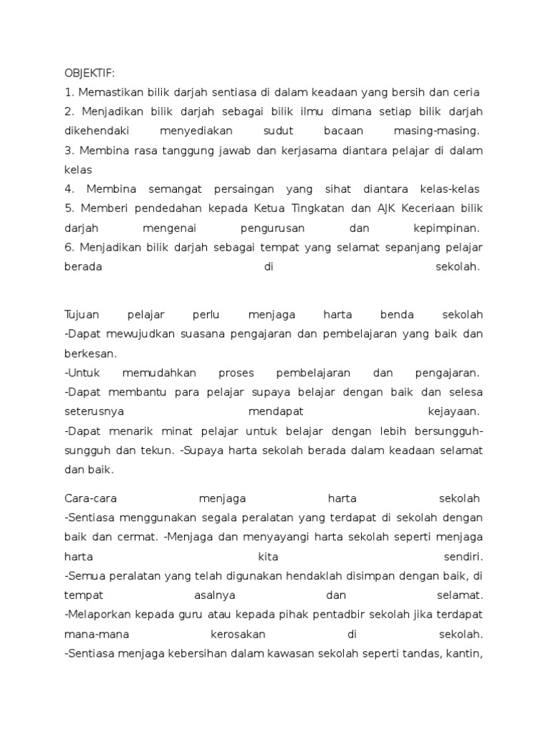 Menjaga Kebersihan Sekolah Pdf