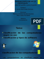 Clasificacion de Las Computadoras y Software