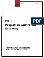 Me-Ii Project On Australian Economy: International School of Business & Media