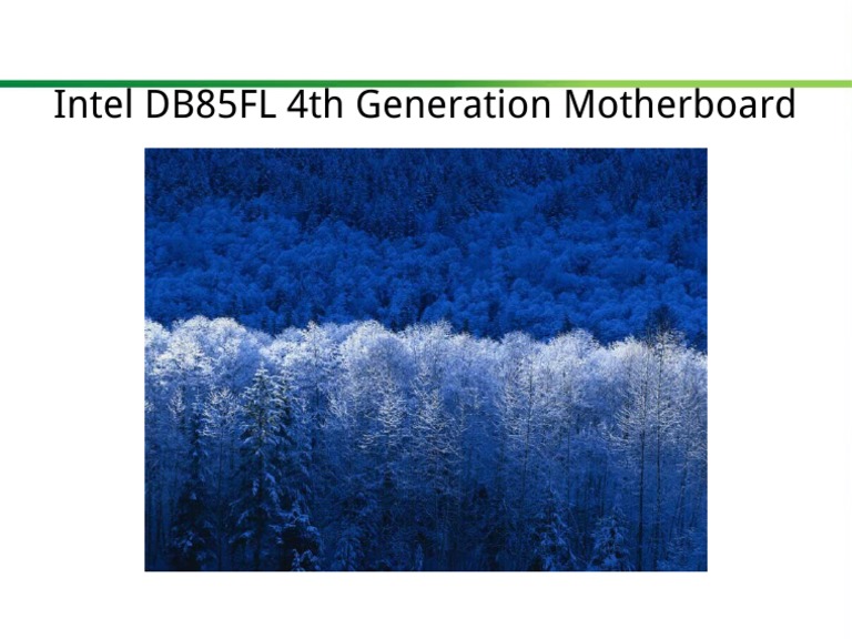 Intel DB85FL 4th Generation Motherboard | PDF