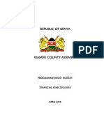 Kiambu County Assembly-PBB Budget 2015-2016