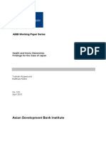 Health and Home Ownership: Findings For The Case of Japan