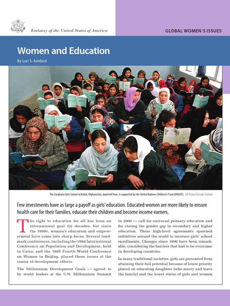 Importance of Girls' Education Worldwide | PDF | Female Education ...
