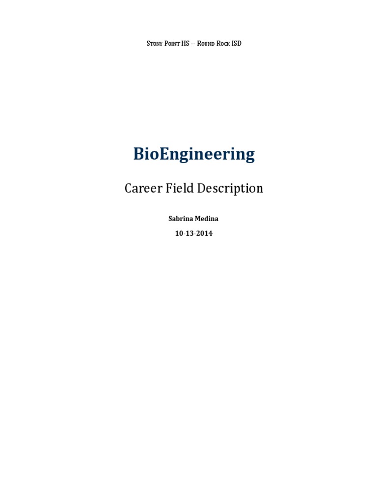 Bioengineering Career Paths Overview | PDF | Biomedical Engineering ...