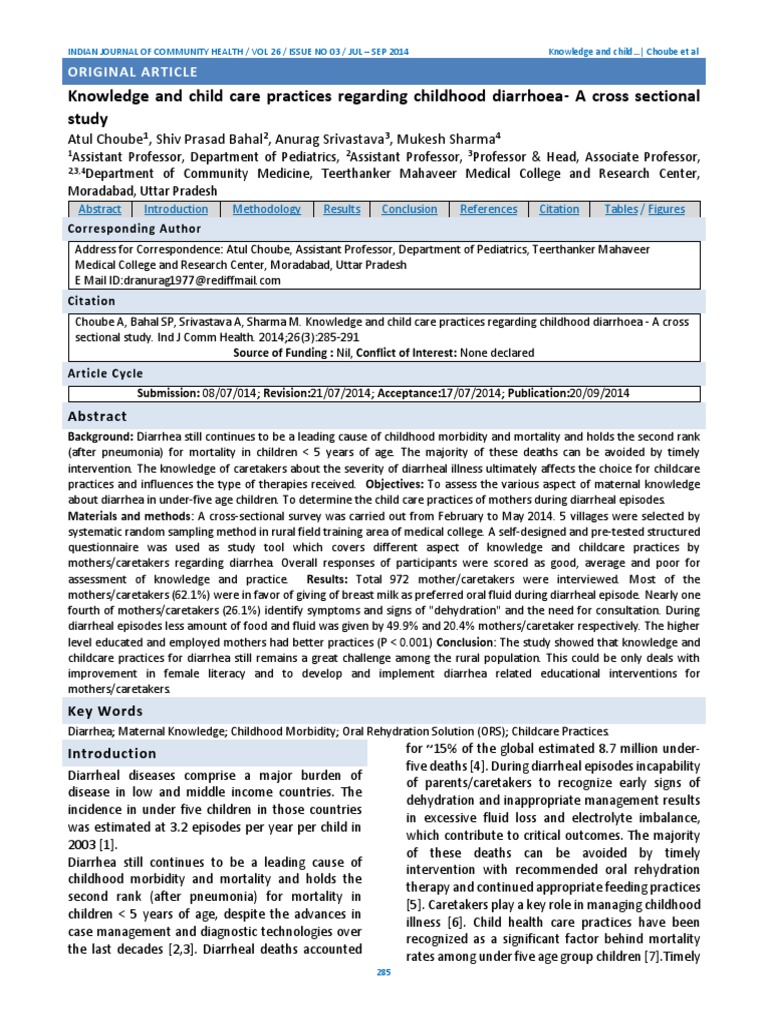 Diarrhea in children under 5.pdf Diarrhea Dehydration