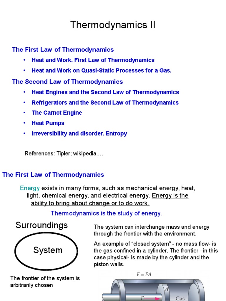 First and Second Laws of Thermodynamics | PDF | Second Law Of ...