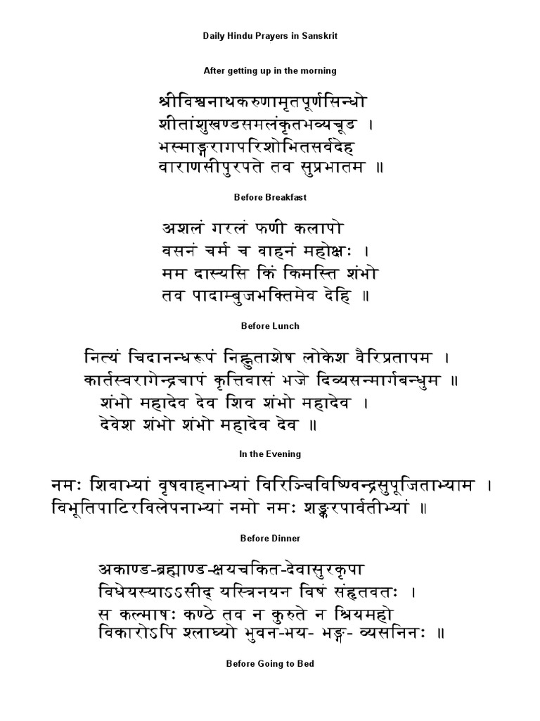 Daily Hindu Prayers and Worship Guide | PDF | Shiva | Temple