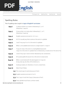 Logic of English - Spelling Rules PDF