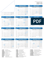 Calendario 2015 Formato Vertical