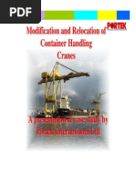 Modifications Relocations Container Handling Cranes