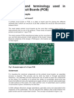 Concepts and Terminology Used in Printed Circuit Boards (PCB)