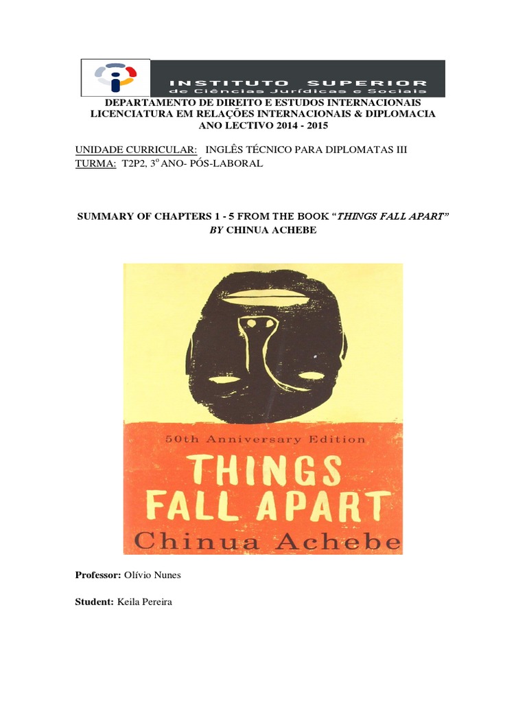 Summary Things Fall Apart Chapter 1 5 Summary Things Fall Apart Chapter 1 5