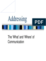 Addressing: The What' and Where' of Communication
