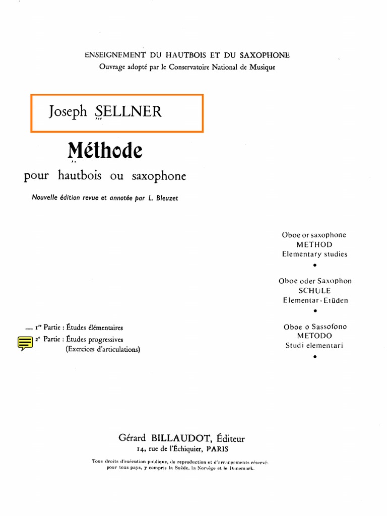 Sellner Oboe Method PDF