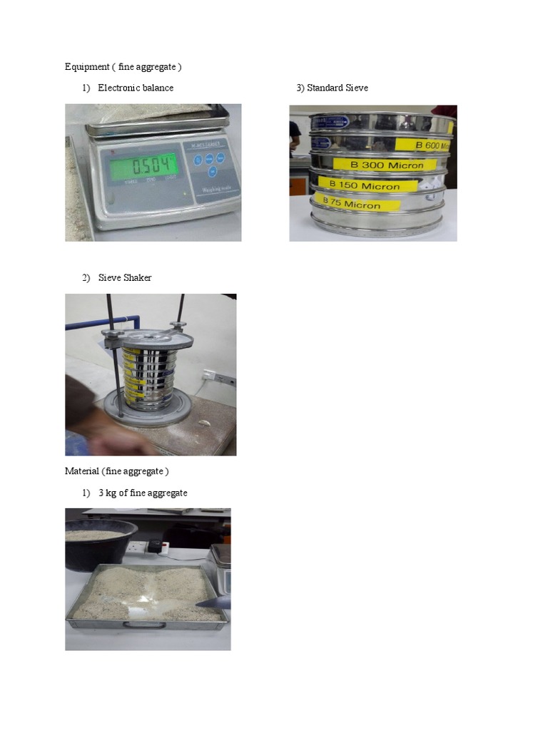 Aggregate Sieve Analysis Guide | PDF | Teaching Methods & Materials ...